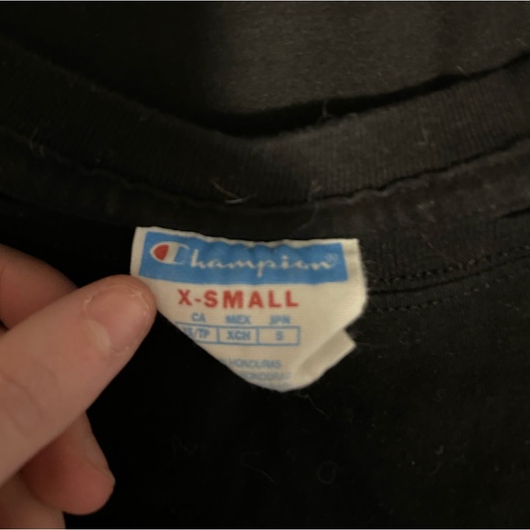 Black Champion Tee Shirt - Picture 2 of 4